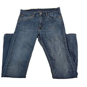 Levi Strauss 527 Mens Blue Wash Denim Jeans W34 L34 Straight Leg